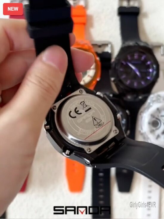 Unisex Dual Display Analog Digital Sports Watch with Alarm Stopwatch 5ATM